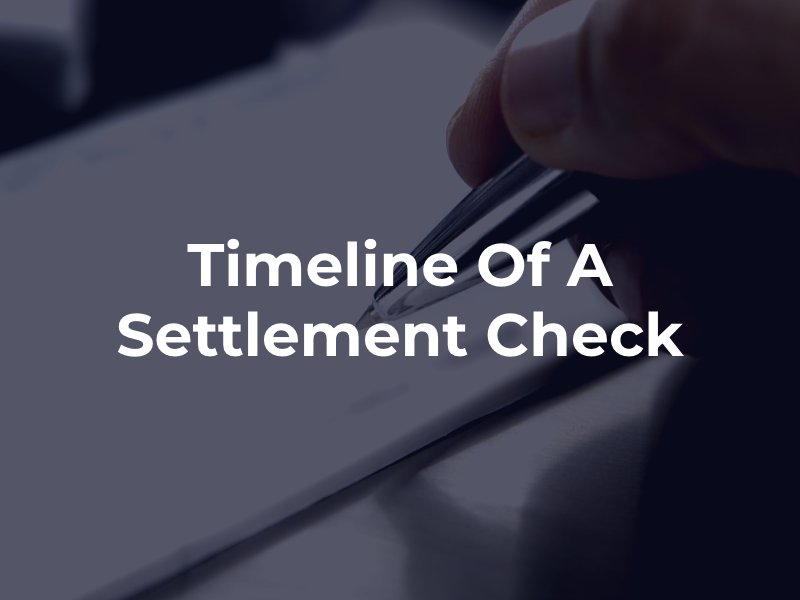 Timeline of a settlement check